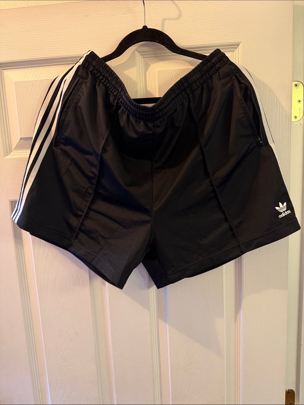 adidas Black Women's Athletic Shorts with White Side Stripes
